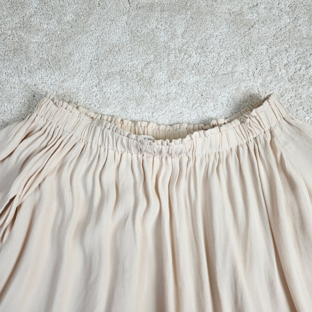 ASTR The Label Off Shoulder Anabelle Top Beige Bell Sleeve Flowy Blouse Size S - Picture 3 of 10